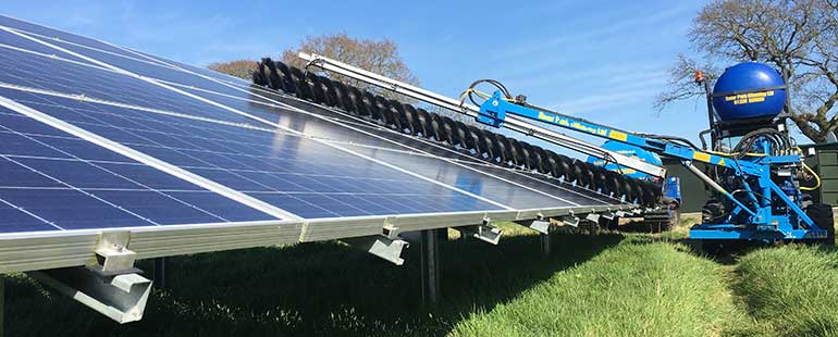 solar farm cleaning